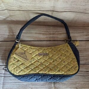 New Maggie Brown quilted purse tote bag